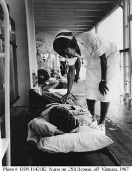 Source: Nurse on USS Repose, Off Vietnam, 1967.