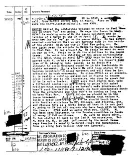 Source: Federal Bureau of Investigation. "Transcript of Conference Call with Stanley D. Levison, Andrew J. Young, and Cleveland Robinson." February 18, 1967.