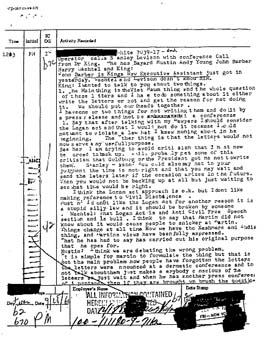Source: Federal Bureau of Investigation. "Transcript of Conference Call with Stanley D. Levison, Andrew J. Young, Bayard Rustin, Harry Wachtel, and John Barber." September 28, 1965.